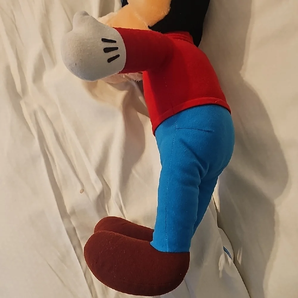 Vintage Disney World/Disneyland GOOFY PLUSH Doll 20”  Red Shirt/Blue Pants